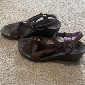 Teva Women's Brown and Purple Sandals
